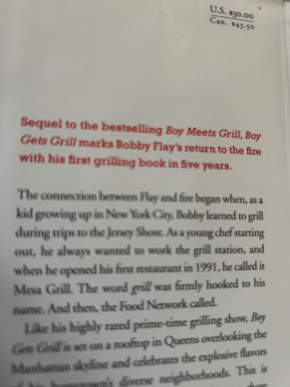 Bobby Flay's Boy Gets Grill Cookbook - Red & Black Cover - Picture 3 of 5